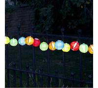 Smart Garden Outdoor Solar Powered 10 Chinese Lantern String Light LED