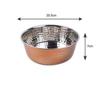 Smart Garden Products Copper Craft Stainless Steel Pet Dog Water Food Bowl