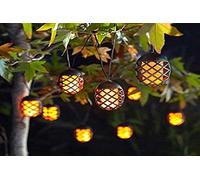 Smart Garden Solar Power Cool Flame String Lights Black (10 Bulbs)