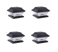 Smart Garden Products Solar Powered 3 Lumen Post Light 4 Pack in Black Smart Garden Products Black