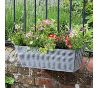 Smart Garden Faux Slate Rattan Planter - 49cm/19"