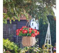 Smart Garden Red Flower Basket Artificial Topiary