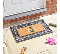 Smart Garden Rubber Easy Change Mat Base & Buzz Bee Insert Coir Doormat Pvc