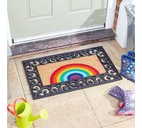 Smart Garden Rubber Easy Change Mat Base & Rainbow Insert Coir Doormat Pvc