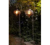 Smart Solar Osman Solar Flaming Lantern Stake Pair One Colour