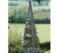 Smart Garden Slate Grey Wooden Woodland Obelisk 1.9M Plant Support Pine Pergola