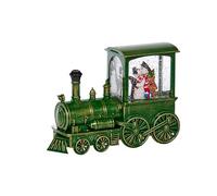 Smart Garden SnowSwirl All Aboard Train - Light-Up Snowman Snow Globe with Swirling Glitter - 17cm Festive Christmas Decoration - Battery Operated