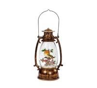 Smart Garden SnowSwirl Festive Robin Lantern - 13cm Light-Up Christmas Snow Globe with Swirling Glitter and Warm White LEDs - Battery Operated