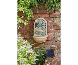 Smart Garden Solar Aragon Wall Garden Water Feature Fountain Bird Bath Marrakesh