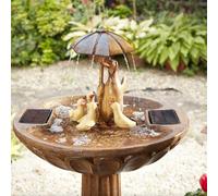 Smart Garden Solar Duck Family Umbrella Garden Water Feature Fountain Bird Bath