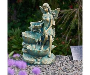 Smart Garden Solar Fairy Falls Leaf Garden Water Feature Fountain Bird Bath