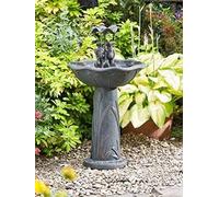 Smart Garden Solar Frog Frolics Umbrella Garden Water Feature Fountain Bird Bath