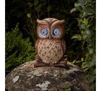 Smart Garden Solar Led Owl Garden Ornament With Blinking Eyes Polyresin 25.5Cm