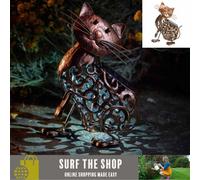 Smart Garden Solar Light Silhouette Cat Decorative Metal Garden Statue [EEK: A+++]
