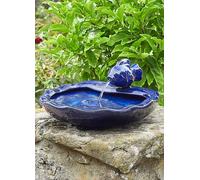 Smart Garden Solar Powered Ceramic Fish Water Feature Blue