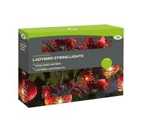 Smart Garden Solar Powered Outdoor Ladybird LEDs Warm White String Lights 3.8m