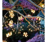 Smart Garden Solar Powered Outdoor Starburst LED String Warm White Lights 4.7m