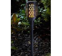 Smart Garden Solar Powered Set of 2 Compact Flaming Torches with Cool Flame Technology