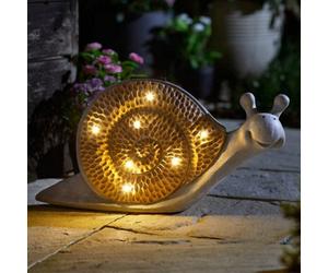 Smart Garden Solar Woodstone Inlit Snail Garden Light Figure Ornament 1020920
