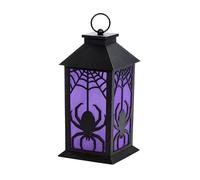 Smart Garden SpiderSparkle Lantern - 29cm Battery Operated Halloween Decoration with Glowing Spider Design - Light Up Purple and Black Tabletop Lantern for Spooky Indoor Displays