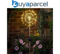 Solar Power Starburst Stake Light LED Outdoor Lighting Warm White LEDs
