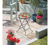 Smart Garden Strawberry Flower Glass Garden Side Table Folding Indoor Outdoor