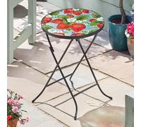 Smart Garden Strawberry Flower Glass Garden Side Table Folding Indoor Outdoor