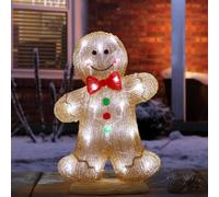 Smart Garden Three Kings 30cm Acrylic Inlit Ice Gingerbread Boy Light Up Christmas Decoration (2515053)