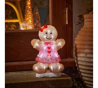 Smart Garden Three Kings 30cm Acrylic Inlit Ice Gingerbread Girl Light Up Christmas Decoration (2515055)