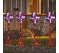 Smart Garden Three Kings 4 Large Candyswirl Christmas Path Stake Lights (2501025)