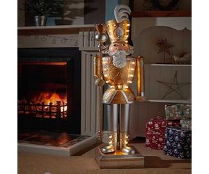 Smart Garden Three Kings In-Lit Giant Nutcracker Traditional - Gold & White