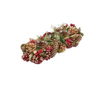 Smart Garden Three Kings Trio Candle Holder - Pinecones and Berries - 36cm - Christmas Candle Holder - Christmas Table Décor Festive Xmas Decoration