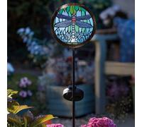 Smart Garden Tiffany Style Dragonfly Post Stake Bollard Ground Path Solar Light