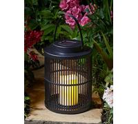 Smart Garden Urbane Lantern With Flickering Candle Solar Powered Black