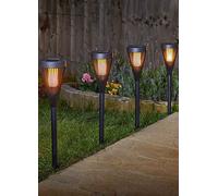 Smart Garden Urbane Set of 4 Flaming Stake Lights