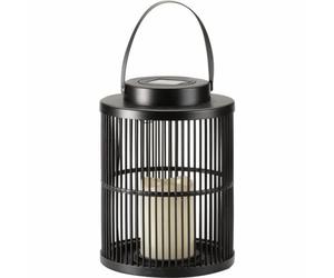 Smart Garden Urbane Solar Powered Flickering LED Candle Lantern Black 25cm