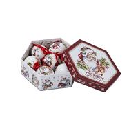 Smart Garden Vintage Christmas Baubles - Pack of 7 - 3 Assorted Designs - Luxury with Ribbon - 7.5cm - Santa Claus - Tree & Hanging Decorations