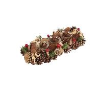 Smart Garden Winter Spice Candle Holder - Natural Pinecones, Foliage and Berries - 36cm - Christmas Candle Holder - Christmas Table Décor Festive Xmas Decoration