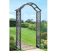 Smart Garden Woodland Wooden Garden Arbour Arch in Grey Slate - 4050010