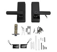 Smart Gate Lock Fingerprint Password Key APP Card Unlocking Electronic Entry Lock Biometric Door Handle Secure Versatile for Home Office Aluminum Alloy 40-120mm Door Thickness