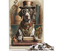 Smart German Pointer Dog Puzzle Difficult Challenge 100 Percent Recycled Cardboard Jigsaw Puzzle for Women Men 1000pcs (75x50cm)