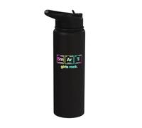 SMART Girls Rock Written in Periodic Table Elements Stainless Steel Insulated Water Bottle