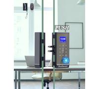 Smart Glass Door Lock,Perfiware 4in1 Biometric Fingerprint Glass Door Locks LG2315,2024 Drill-Free Keyless Entry Upgraded Door Locks,Great for Office,Home,Hotel,Apartment