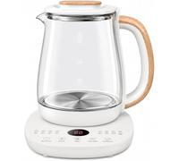 Smart Glass Kettle, 800W Variable Temp with 24H Preset | Borosilicate glass body and 304 stainless steel base. Boil-dry protection for safe use.