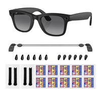 Smart Glasses Accessories Kit for Ray-Ban Meta Wayfarer/Headliner/Skyler - 10 Lens Cleaning Wipes, 6 Pairs Silicone Nose Pads, Adjustable Anti-Drop Lanyard - Compatible with Ray-Ban Meta Smart Glasses