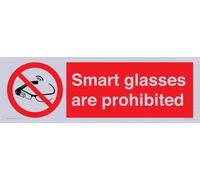 Smart glasses are prohibited Sign - 600x200mm - L62