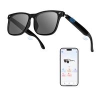 Smart Glasses, Luckits AI Bluetooth Glasses with Speaker 115 Languages AI Translator Accents Real Time Translation UV Protection Polarized Lens Sunglasses Glasses for Men & Woman Gaming Meeting Travel