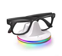 Smart Glasses Magnetic Charging Dock, RGB USB C Charger Adapter For RayBan For Meta Glasses, Compact Fast 2-Hour Charging (Whtie)