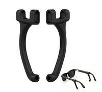 Smart Glasses Sound Tubes for Ray-Ban Meta Skyler/Wayfarer/Headliner | Silicone Audio Guide Tubes Sound Enhancer Accessories, A for Xiaomi Huawei Rokid Oakley Smart Glasses, Black,1 Pair