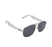 Smart Glasses with AI, Bluetooth 5.3 Glasses with 100+ Translation, Anti Blue Light Polarized Sunglasses for Men Woman, Multifunctional Headphones Glasses (White)